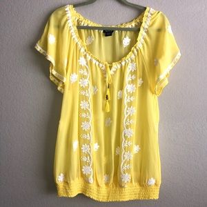 EUC Women’s Torrid Yellow Blouse